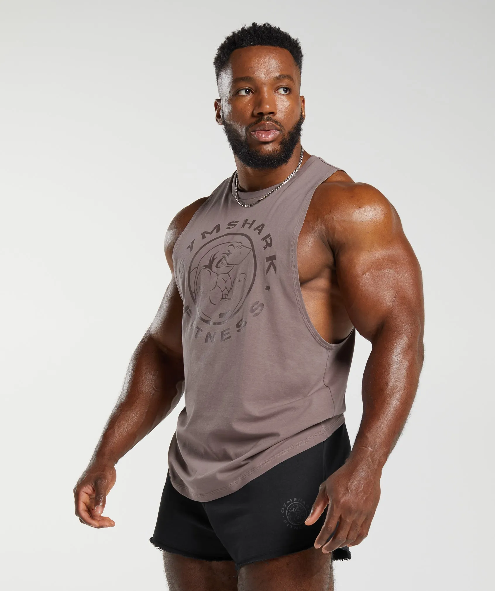 Gymshark Legacy Drop Arm Tank - Washed Mauve