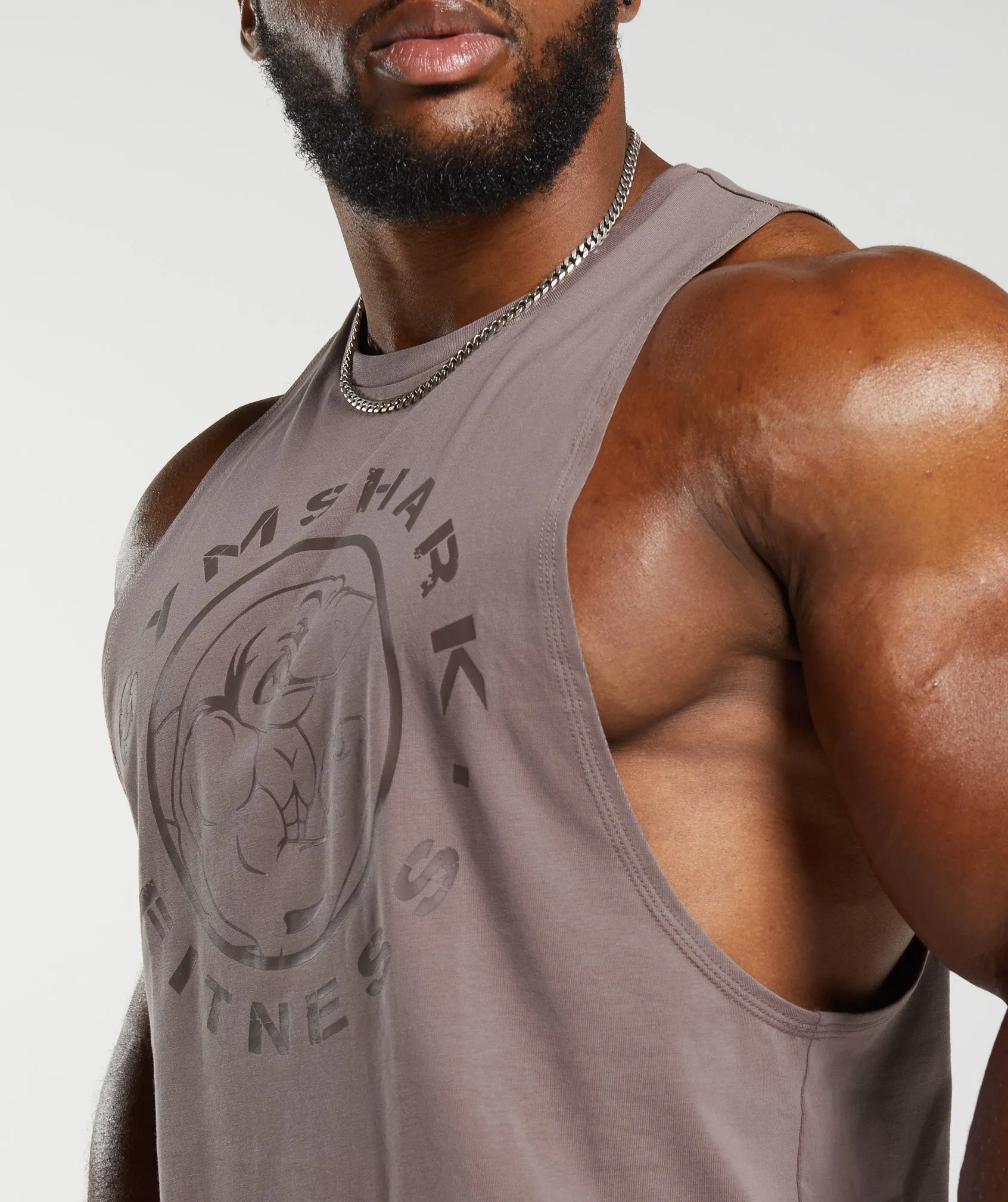 Gymshark Legacy Drop Arm Tank - Washed Mauve