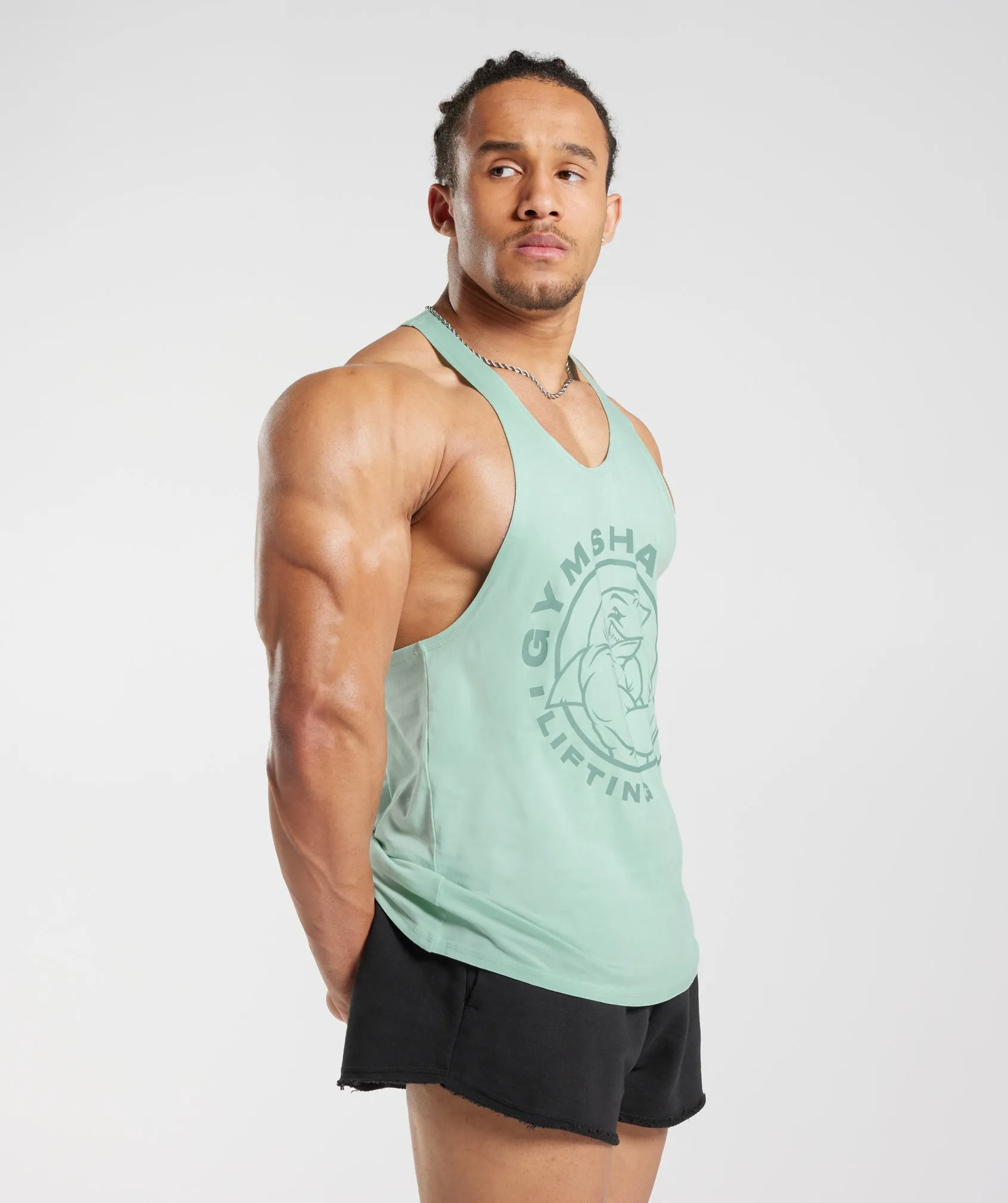 Gymshark Legacy Stringer - Aqua Green
