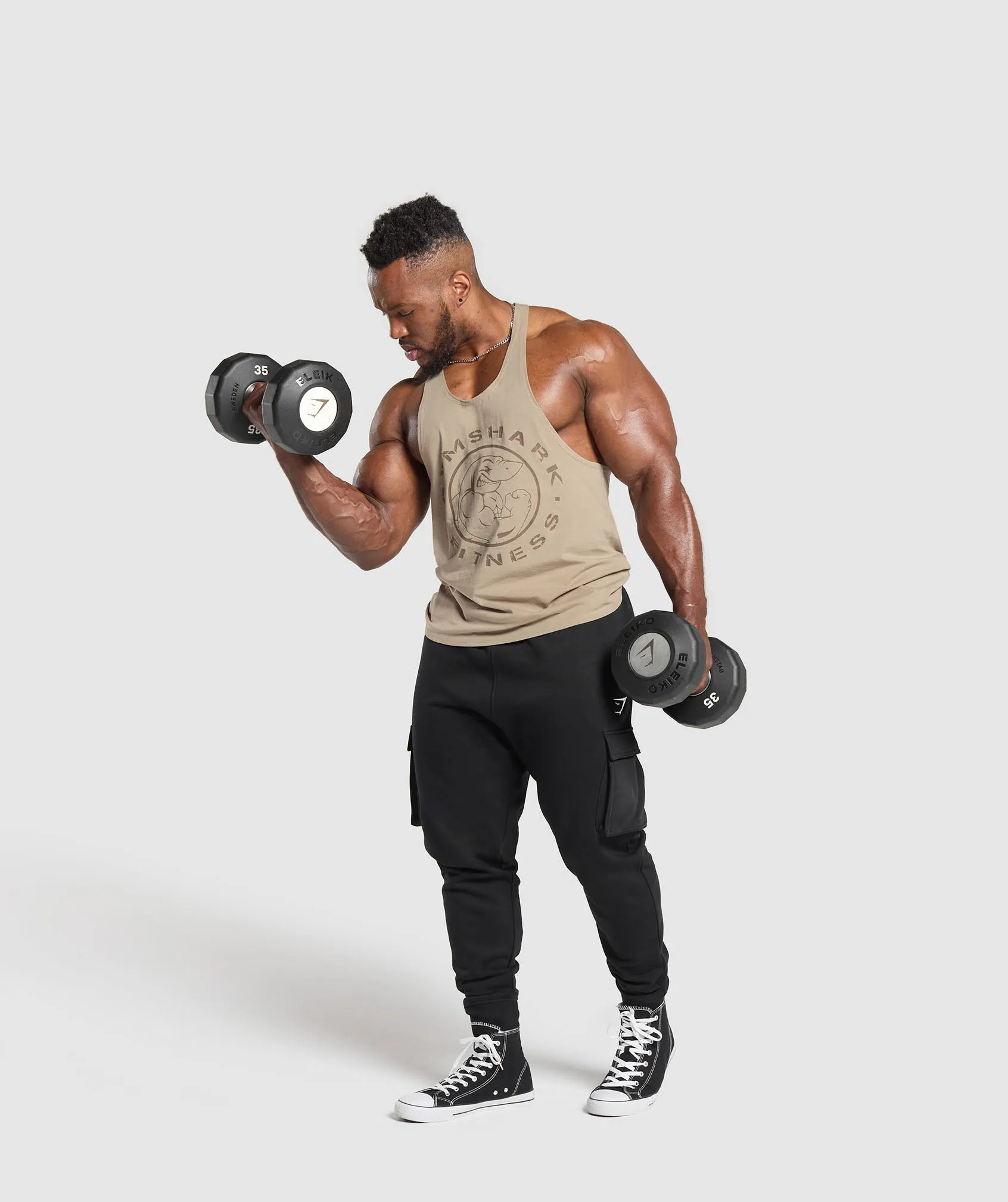 Gymshark Legacy Stringer - Cement Brown