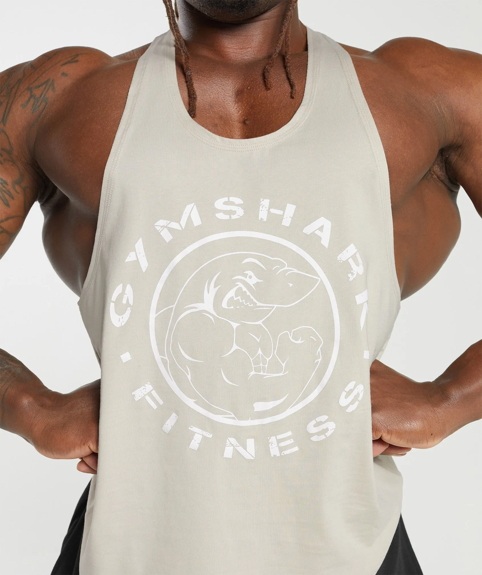 Gymshark Legacy Stringer - Pebble Grey