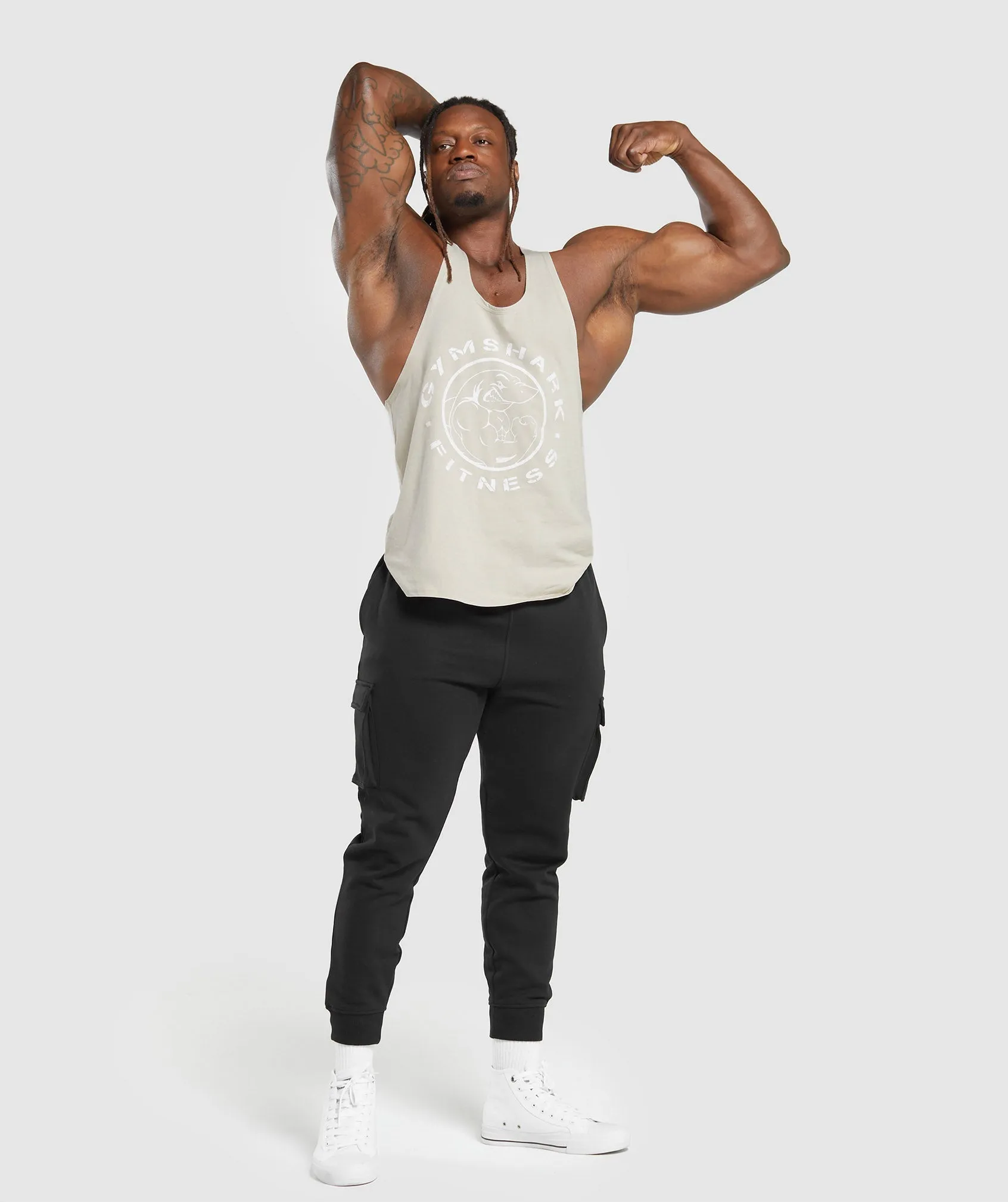 Gymshark Legacy Stringer - Pebble Grey