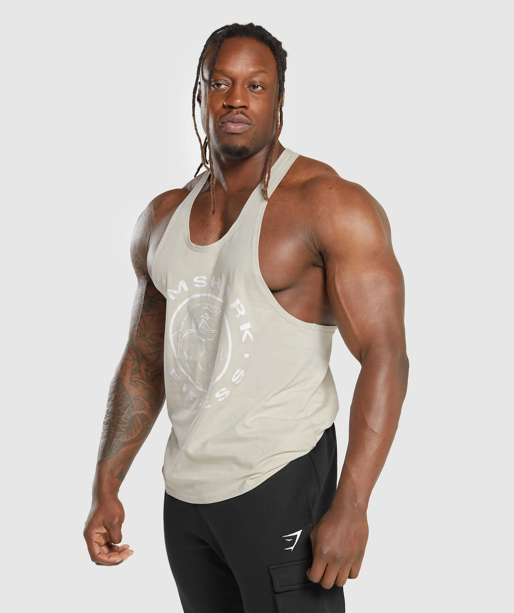 Gymshark Legacy Stringer - Pebble Grey