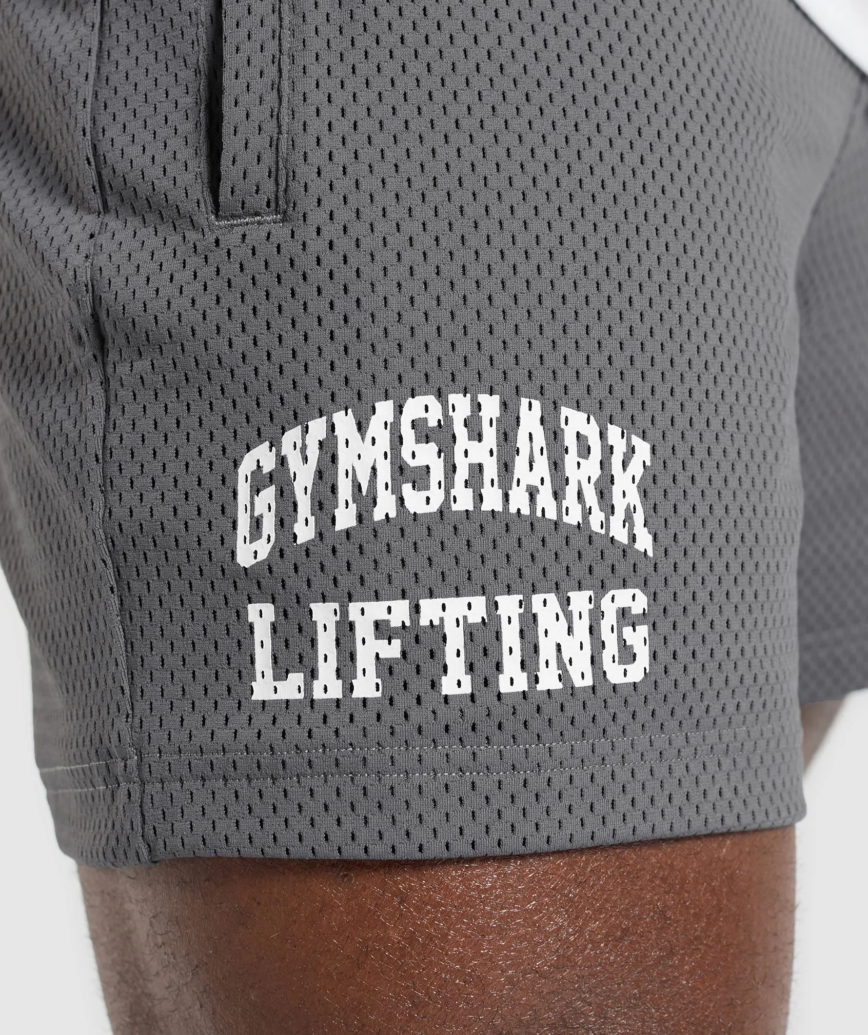 Gymshark Lifting Mesh 5" Shorts - Pitch Grey