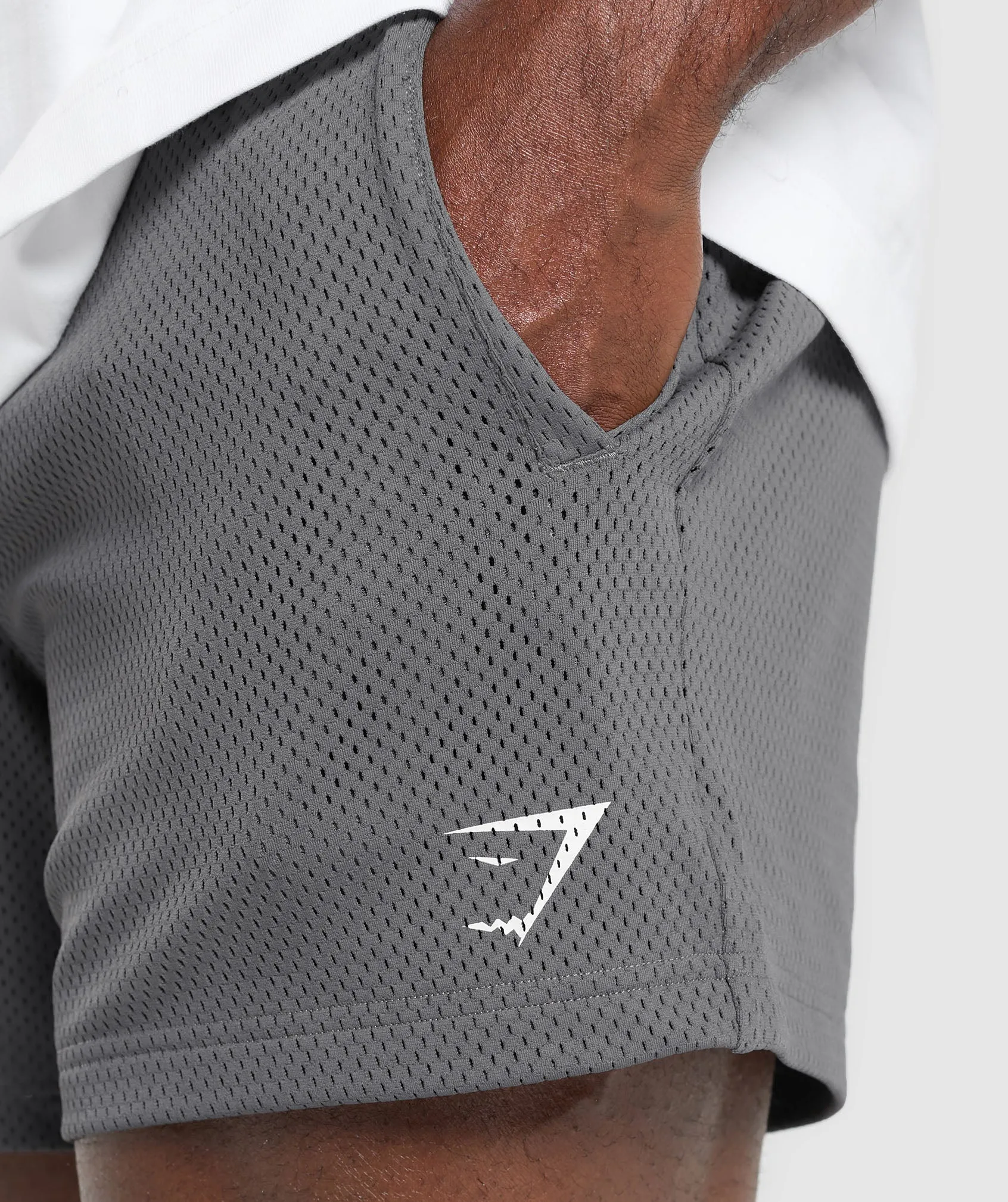 Gymshark Lifting Mesh 5" Shorts - Pitch Grey