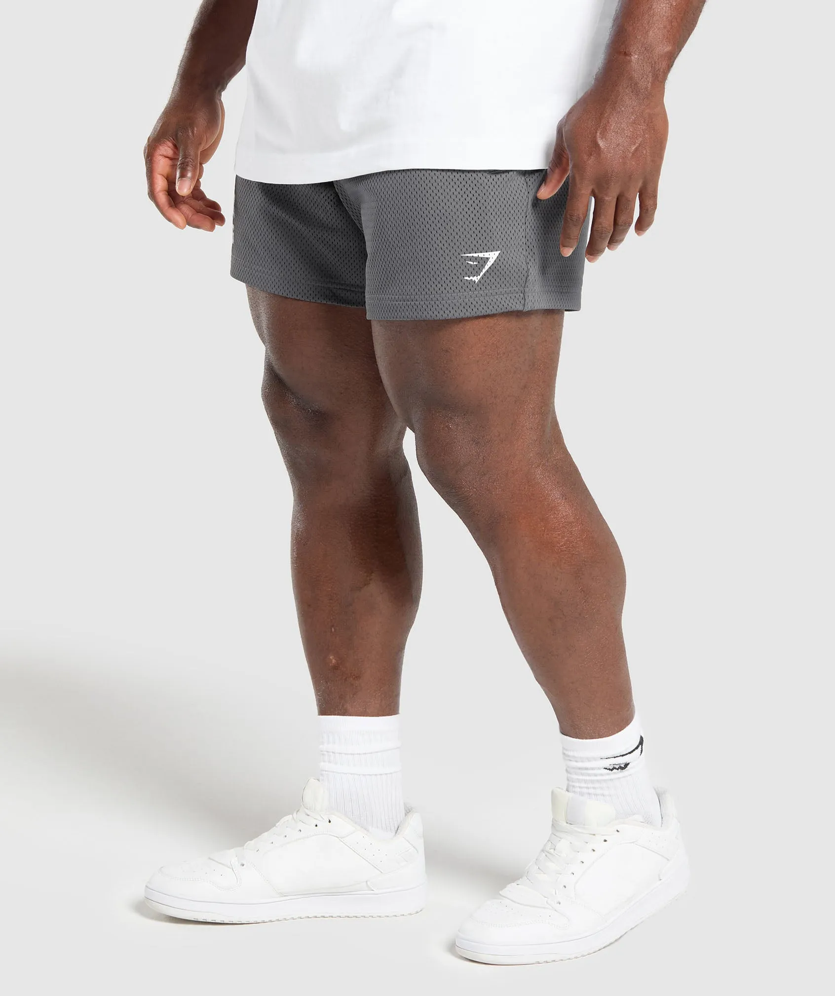 Gymshark Lifting Mesh 5" Shorts - Pitch Grey