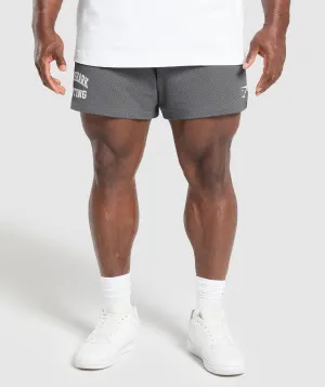 Gymshark Lifting Mesh 5" Shorts - Pitch Grey