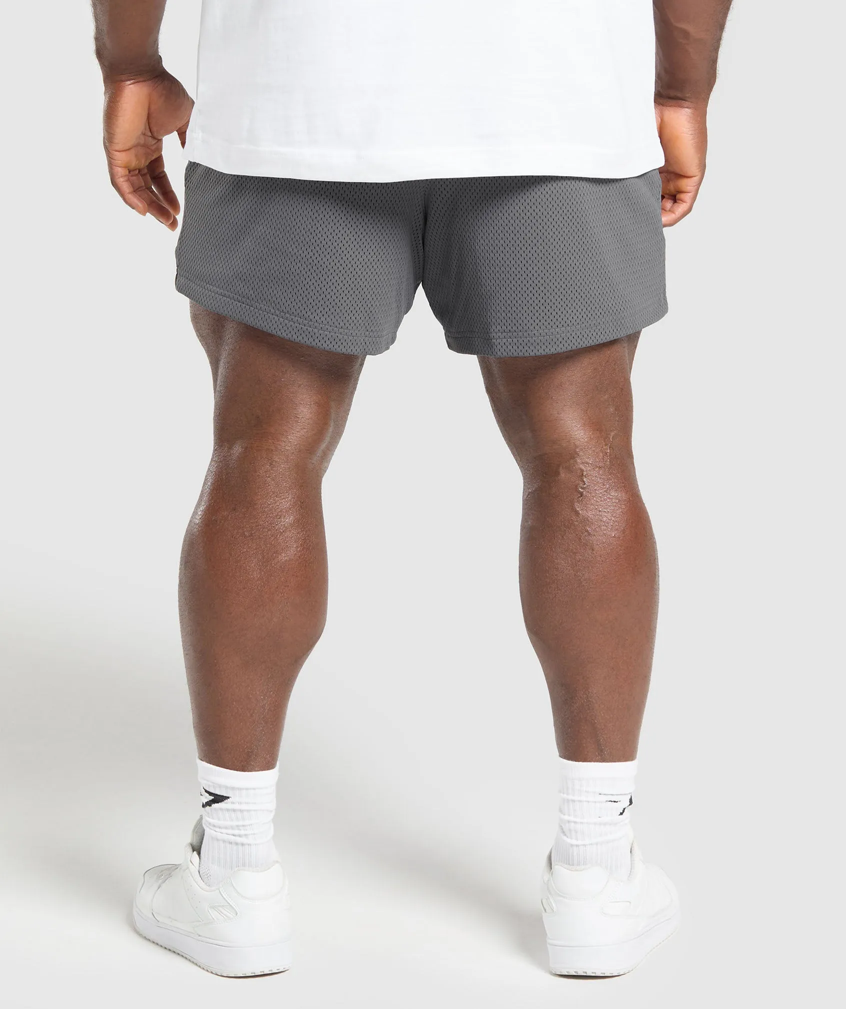 Gymshark Lifting Mesh 5" Shorts - Pitch Grey