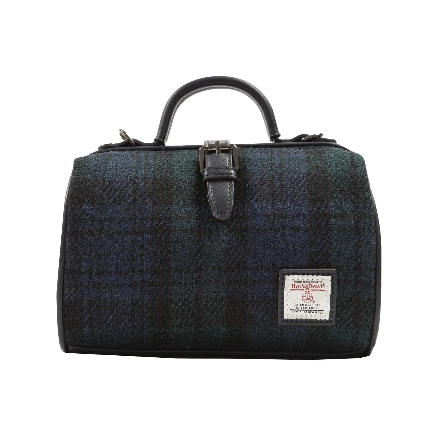 Harris Tweed Doctor Bag Medium Black Watch