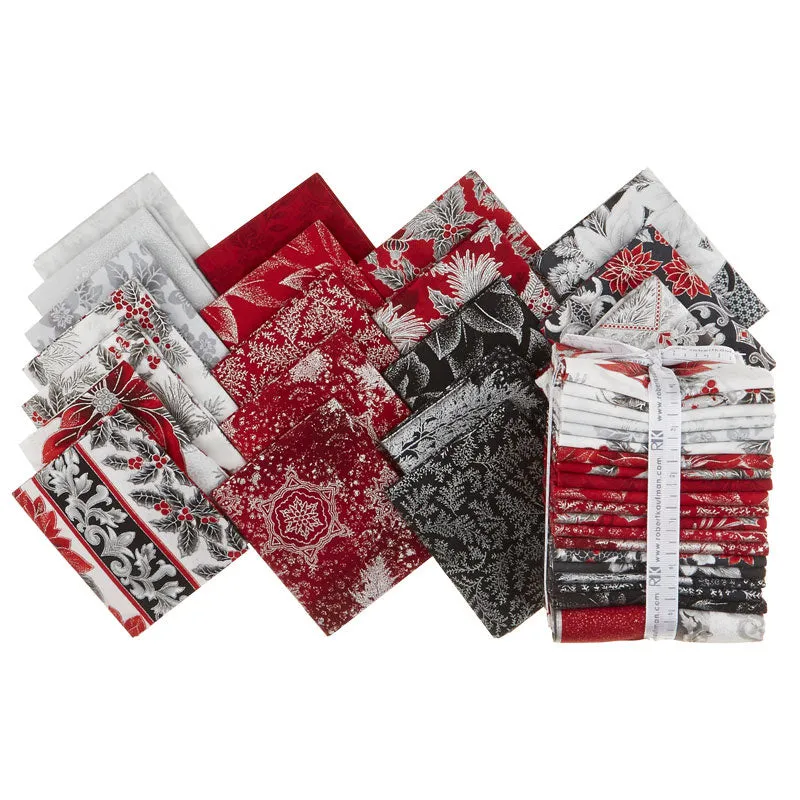 Holiday Flourish 12 Scarlet Metallic Fat Quarter Bundle