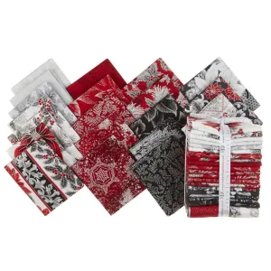 Holiday Flourish 12 Scarlet Metallic Fat Quarter Bundle