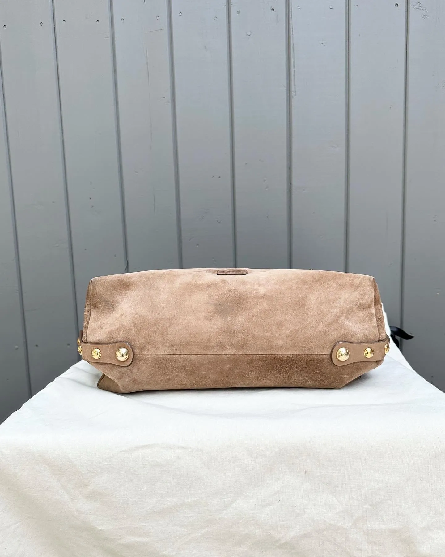 LANVIN Suede Large Slouchy Hobo Bag