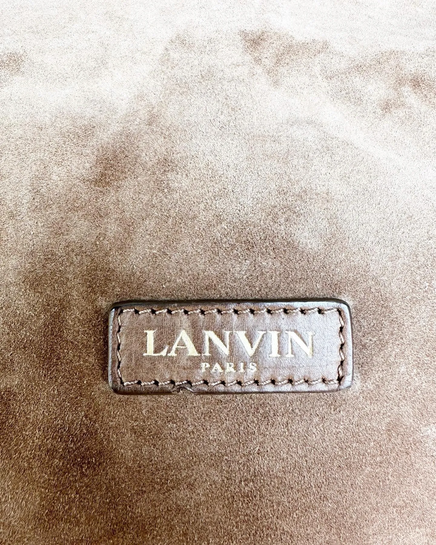 LANVIN Suede Large Slouchy Hobo Bag