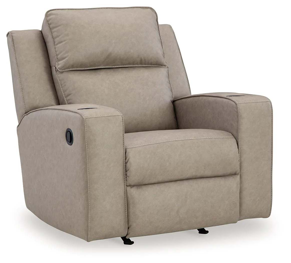 Lavenhorne Sofa, Loveseat and Recliner in Pebble