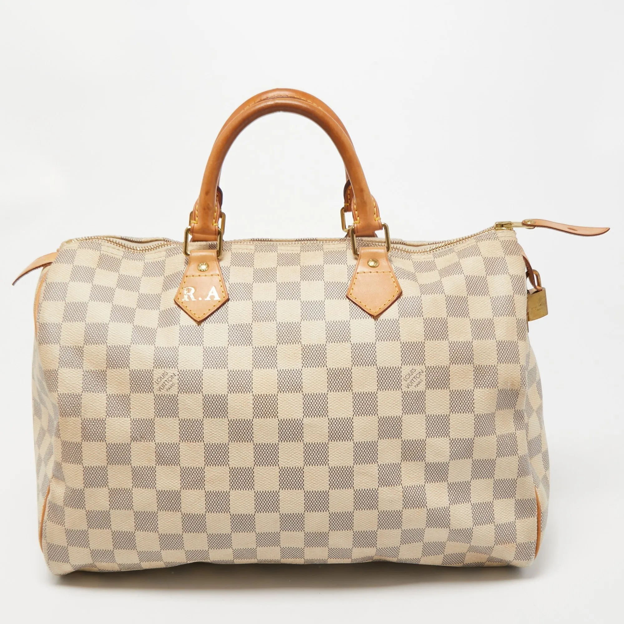 LOUIS VUITTON Damier Azure Canvas Speedy 35 Bag