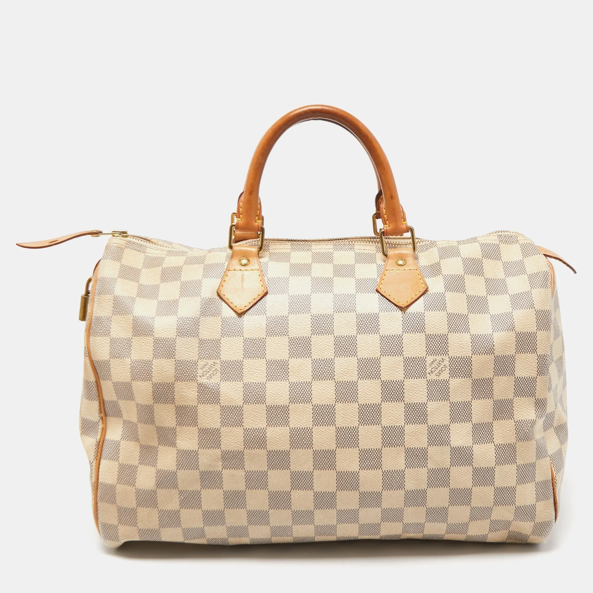 LOUIS VUITTON Damier Azure Canvas Speedy 35 Bag