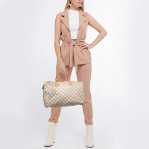 LOUIS VUITTON Damier Azure Canvas Speedy 35 Bag