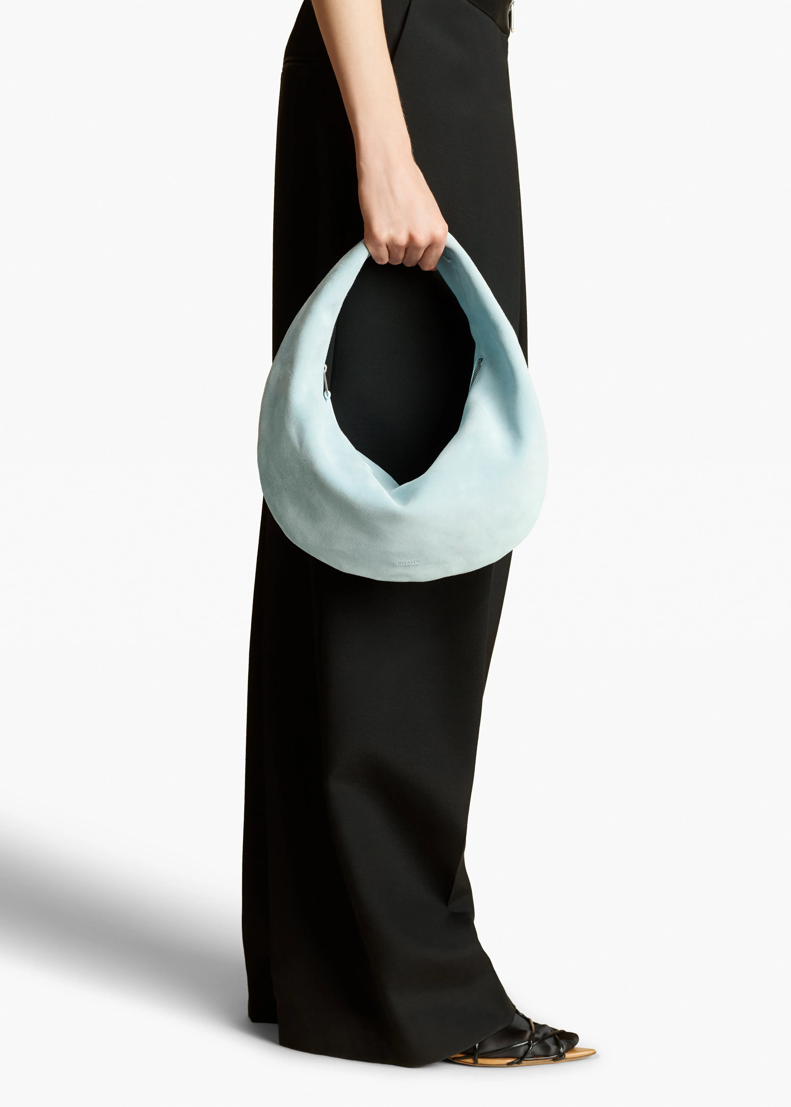 Medium Olivia Hobo in Baby Blue Suede