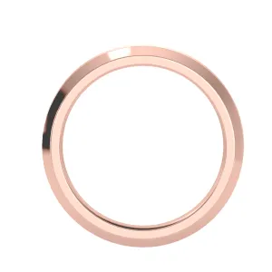 Men's Flat Beveled Edge Classic Wedding Band