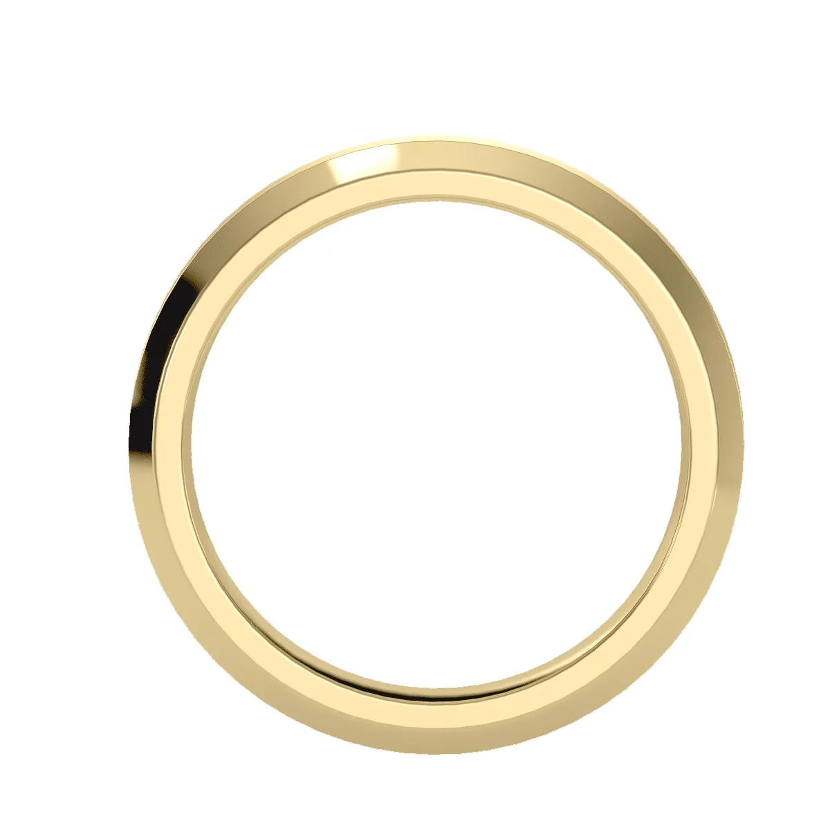 Men's Flat Beveled Edge Classic Wedding Band