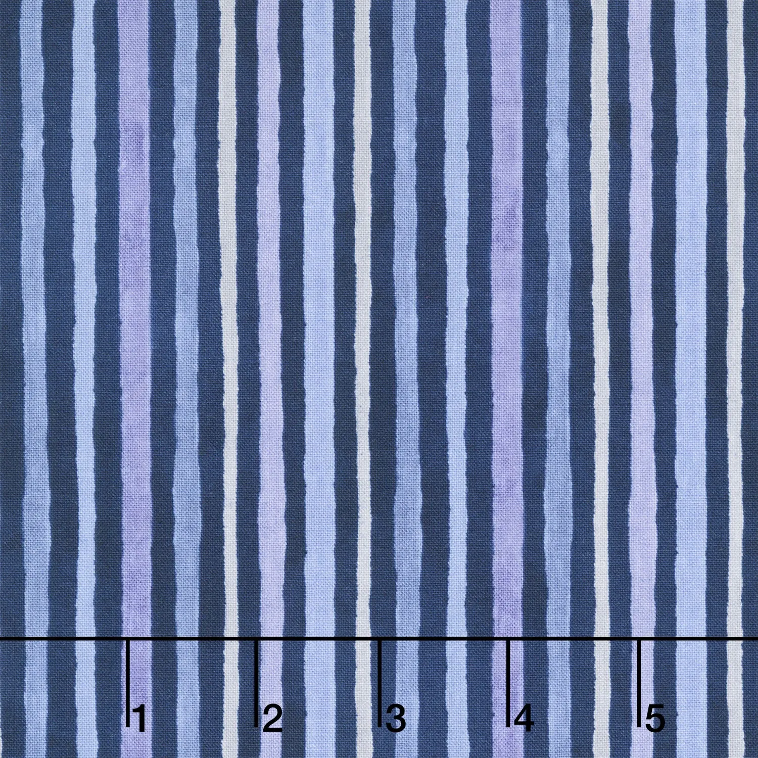 Morning Blooms - Stripes Navy Yardage