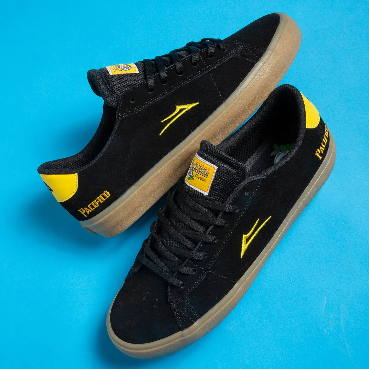 Newport - Black/Yellow Suede