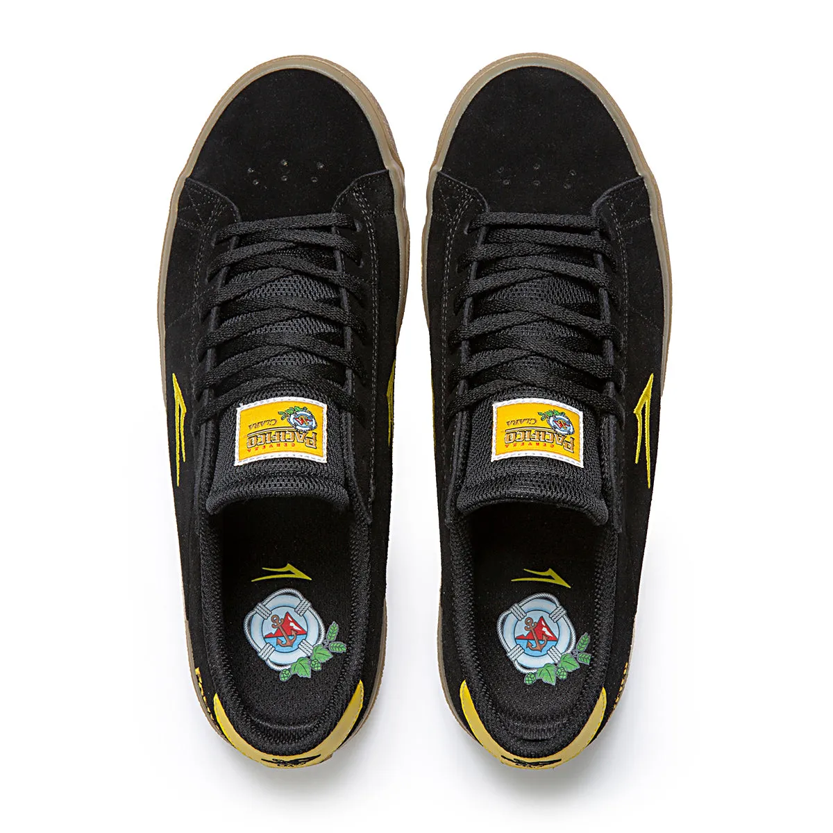 Newport - Black/Yellow Suede