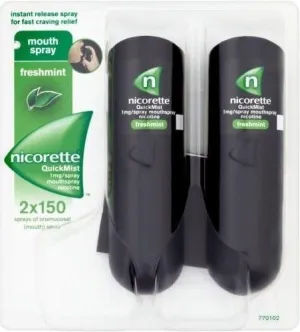 Nicorette QuickMist Freshmint Mouthspray 1mg 2x150 Sprays