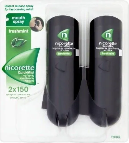 Nicorette QuickMist Freshmint Mouthspray 1mg 2x150 Sprays