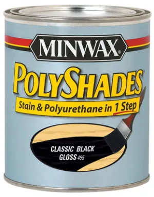 Polyshades Wood Stain Finish QUART - GLOSS - CLASSIC BLACK