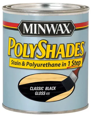 Polyshades Wood Stain Finish QUART - GLOSS - CLASSIC BLACK