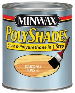 Polyshades Wood Stain Finish QUART - GLOSS - CLASSIC OAK