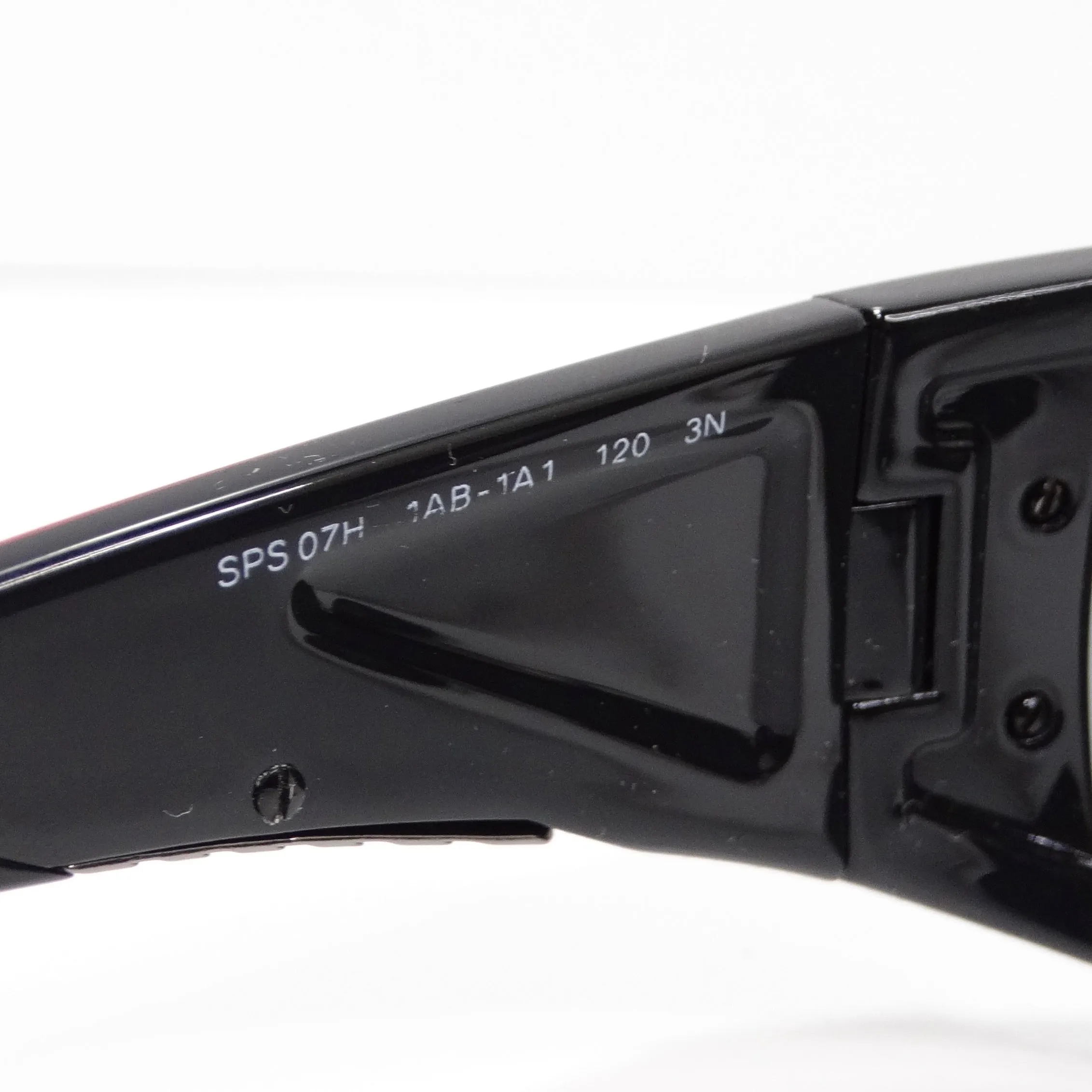 Prada 1990s Black Shield Style Sunglasses
