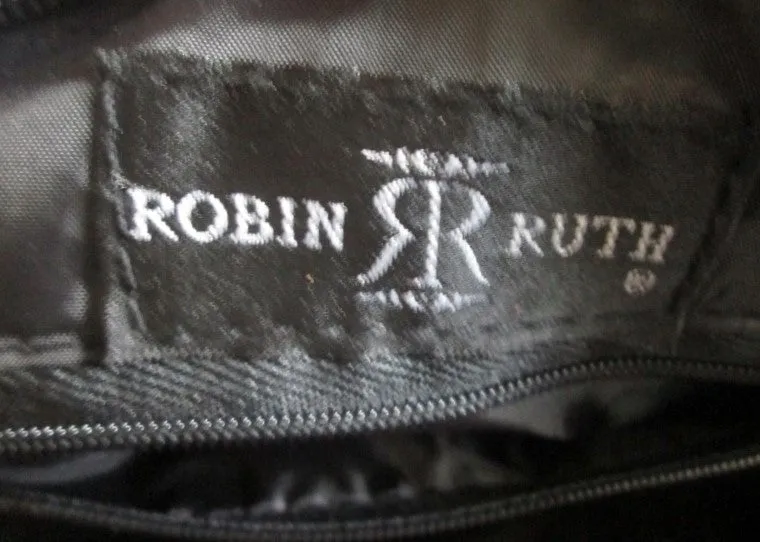 ROBIN RUTH Signature Sao Paulo Brazil Vegan Hobo Shoulder Bag BLACK RED WHITE L