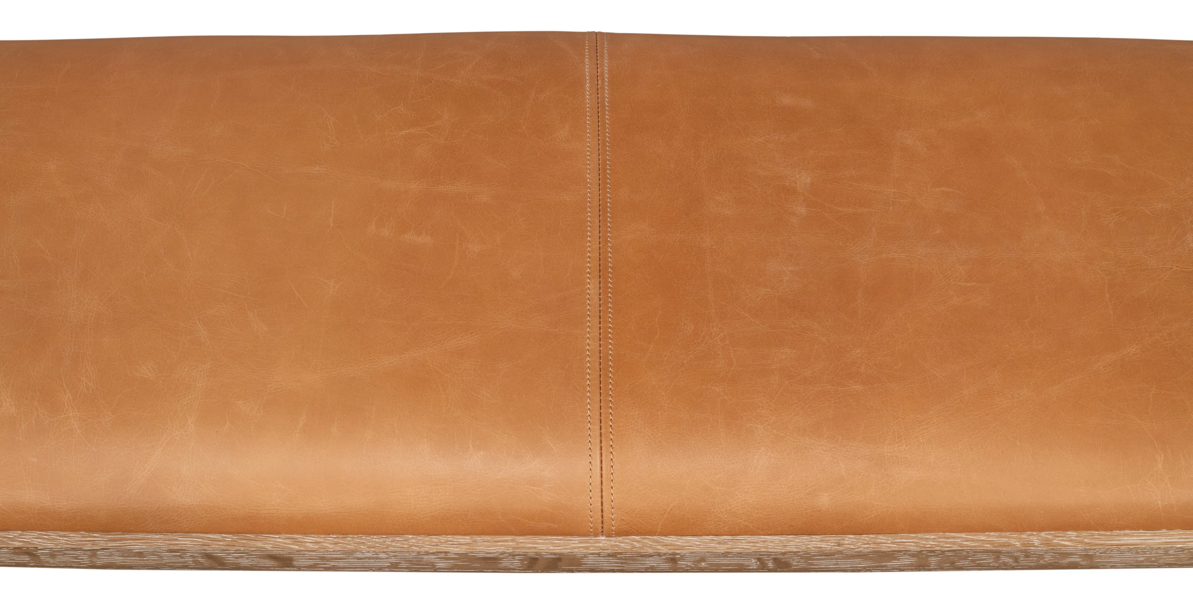 Sarreid - Smith Building Parlor Bench  Leather - Brown - Traditional