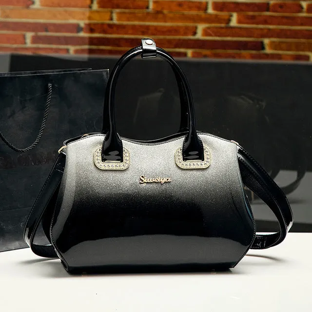 Shiny Top-Handle Bag