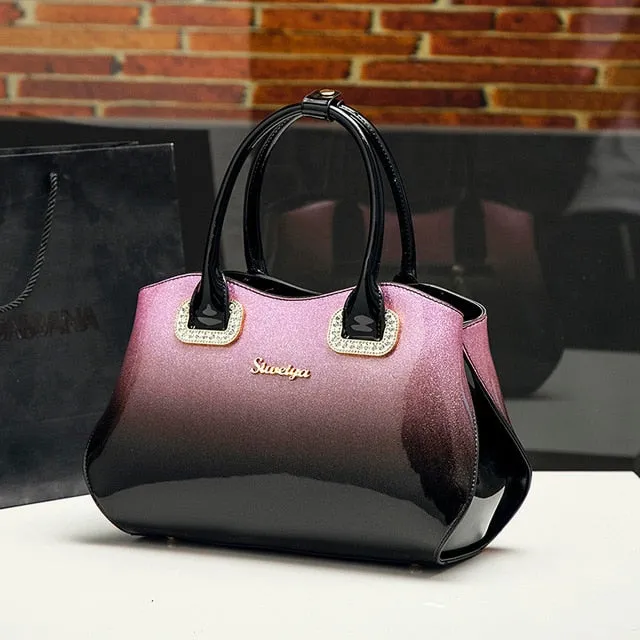 Shiny Top-Handle Bag