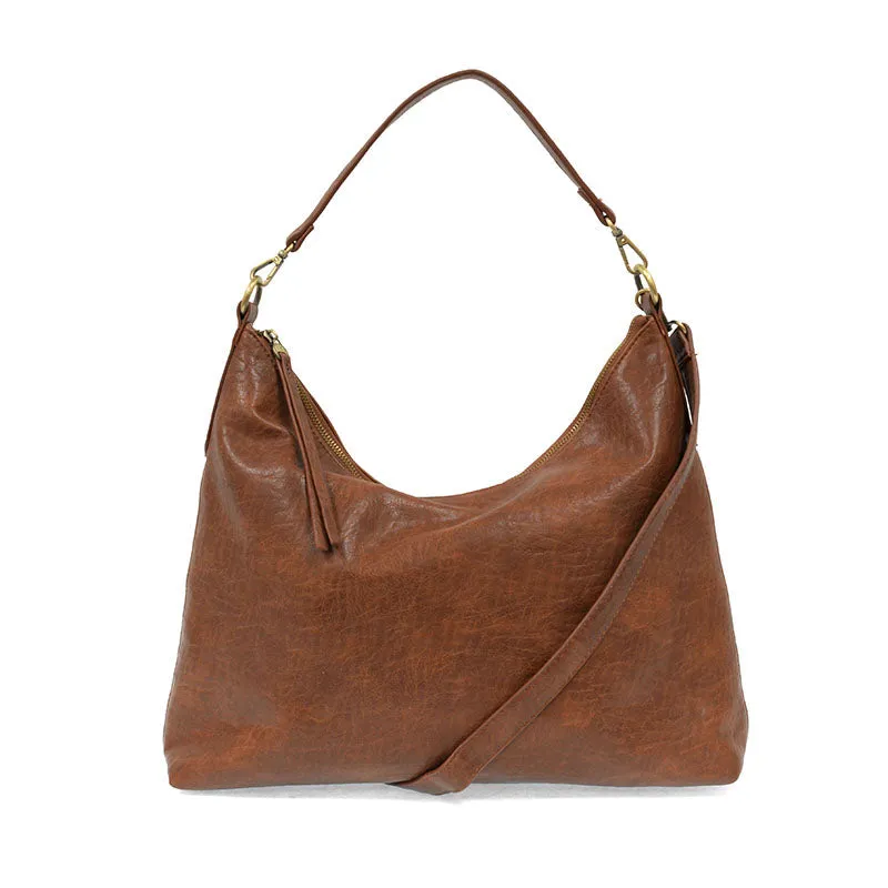 Slouchy Hobo Bag - L8132-02-SADDLE   Women's