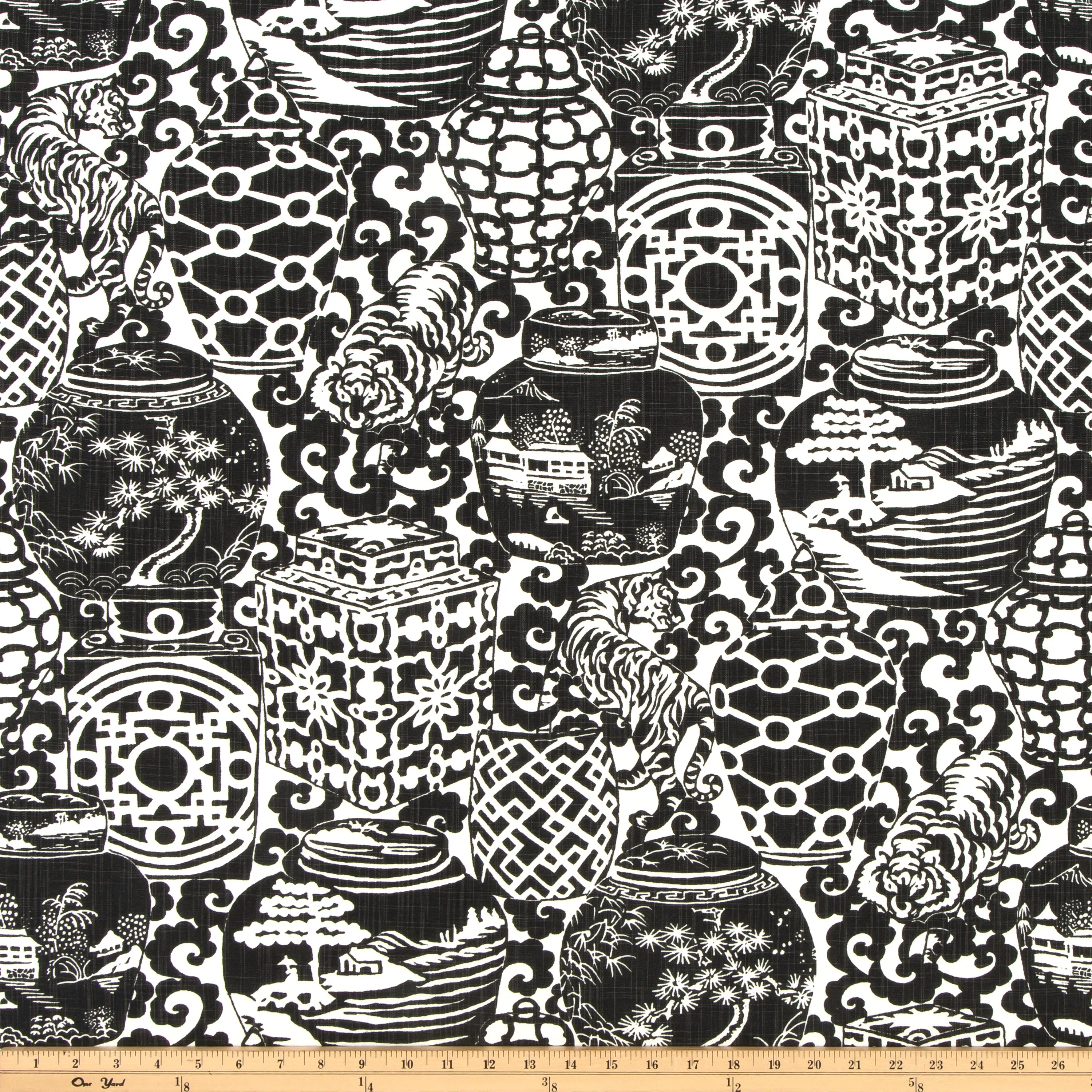 Sunda Raven Slub Canvas