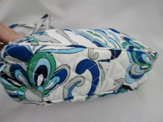 VERA BRADLEY Mediterranean White Mini Vegan Quilted Satchel Hobo Shoulder Bag