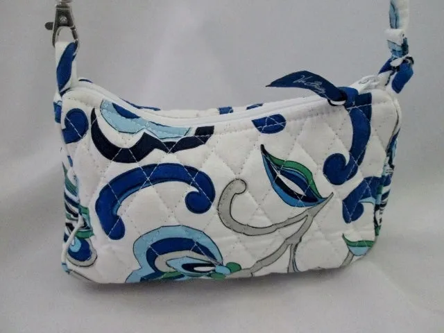 VERA BRADLEY Mediterranean White Mini Vegan Quilted Satchel Hobo Shoulder Bag
