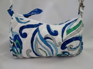 VERA BRADLEY Mediterranean White Mini Vegan Quilted Satchel Hobo Shoulder Bag