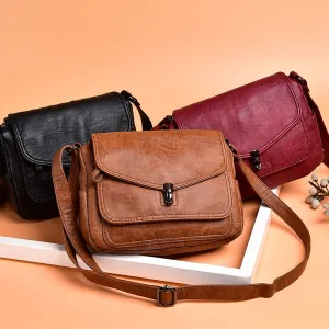 Vintage Shoulder Messenger Bags for Women 2022 New Purses and Handbags Soft Leather Crossbody Bags Casual Small Tote Bag bolsos