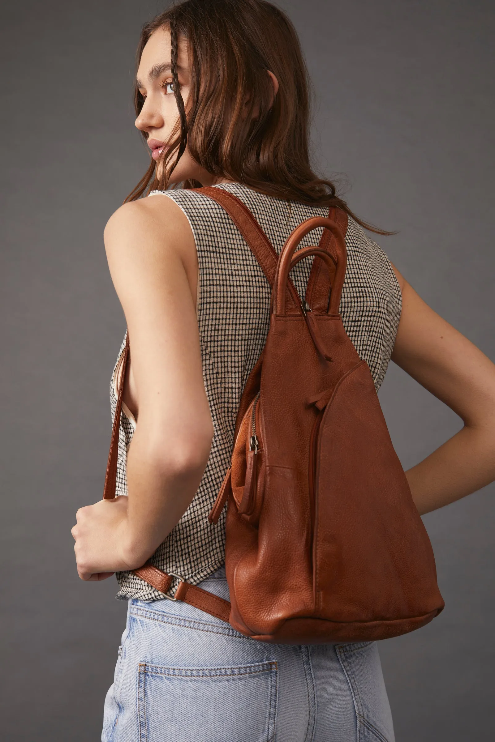 We The Free Soho Convertible Sling in Distressed Brown