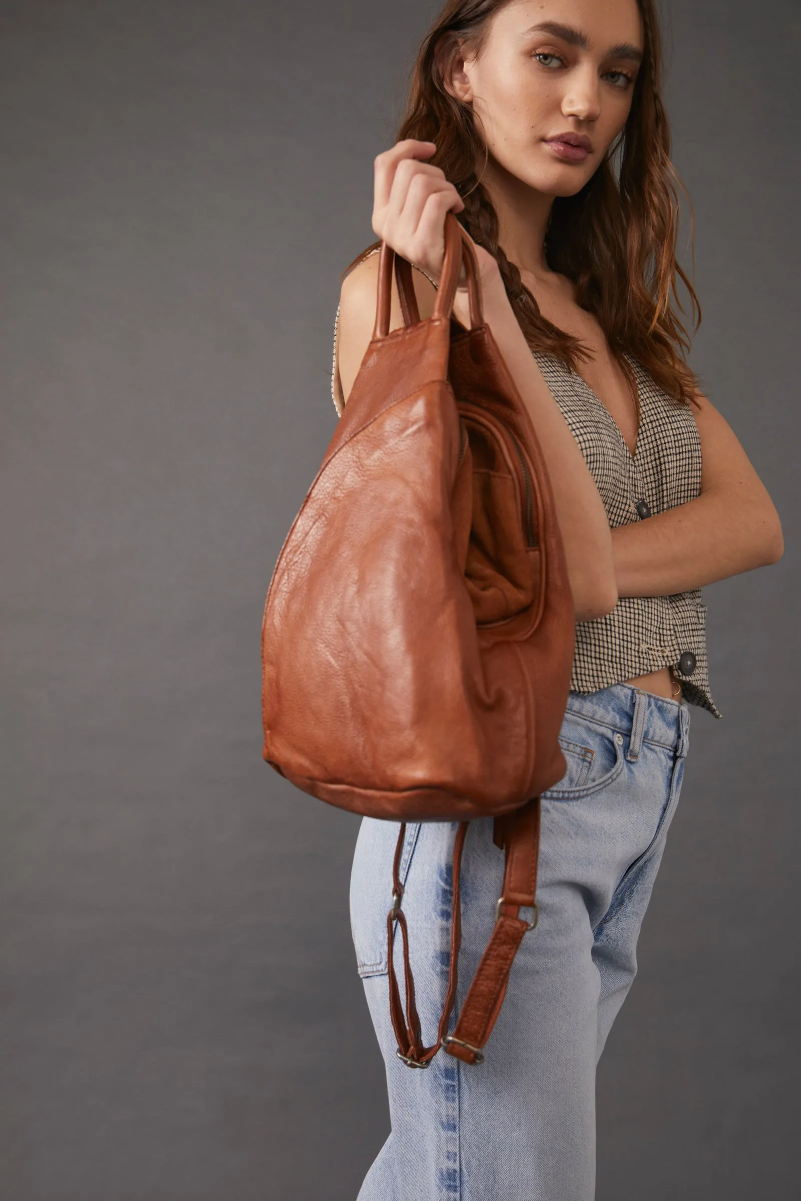 We The Free Soho Convertible Sling in Distressed Brown