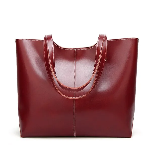 Wenkouban  Big Women's PU Handbags Bucket Shoulder Bag Large Capacity Ladies Shopping Bag Luxury Handbags Ladies Bag Designer Bags