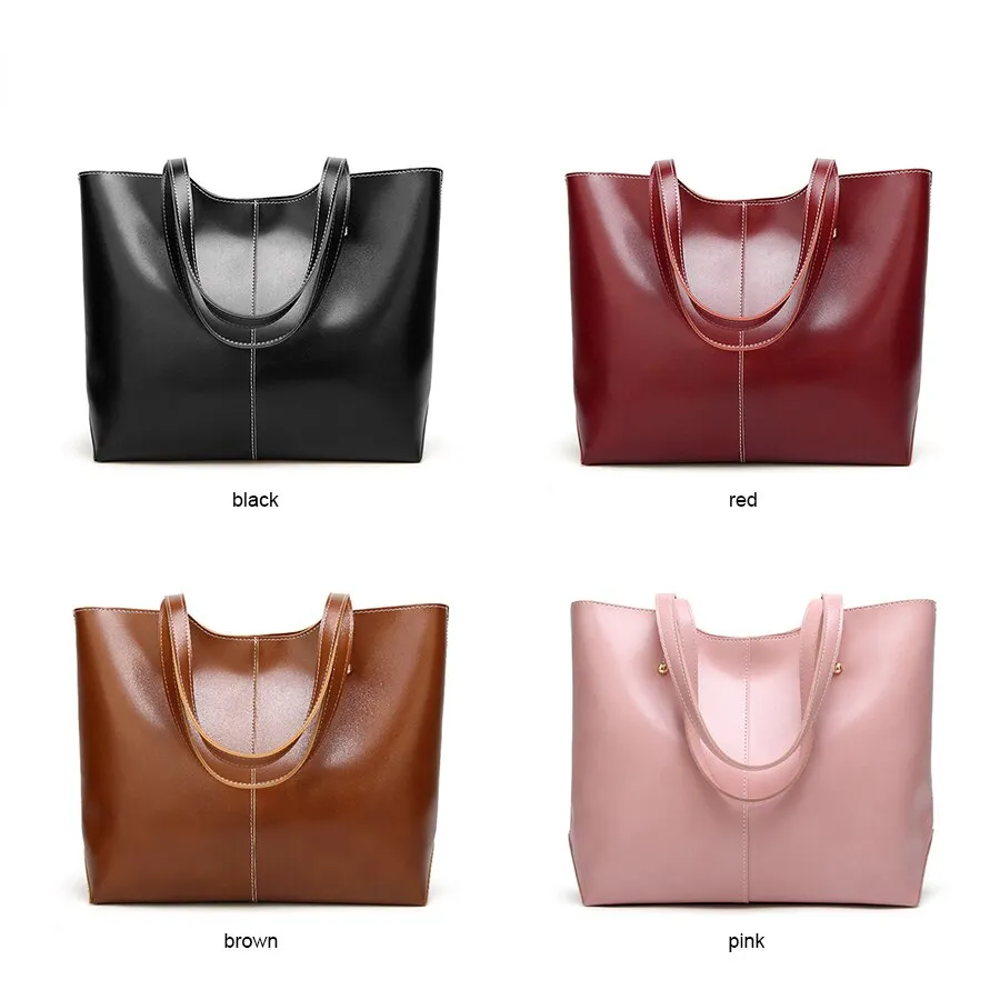 Wenkouban  Big Women's PU Handbags Bucket Shoulder Bag Large Capacity Ladies Shopping Bag Luxury Handbags Ladies Bag Designer Bags