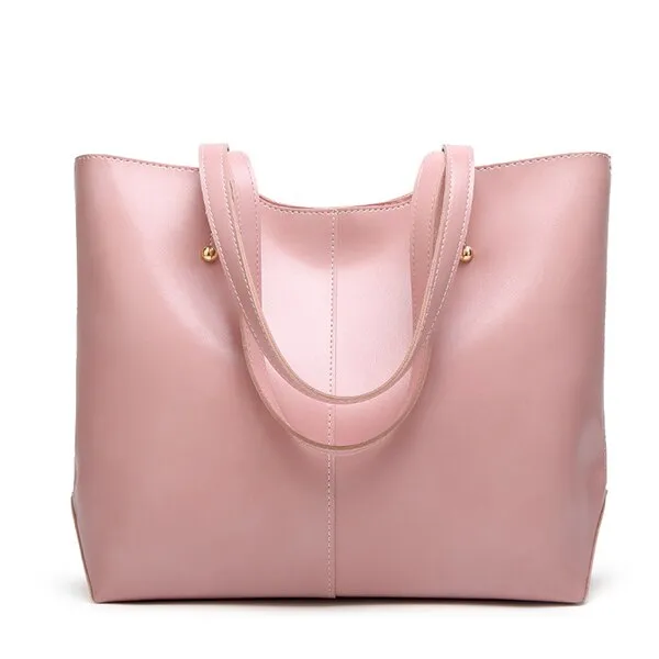 Wenkouban  Big Women's PU Handbags Bucket Shoulder Bag Large Capacity Ladies Shopping Bag Luxury Handbags Ladies Bag Designer Bags