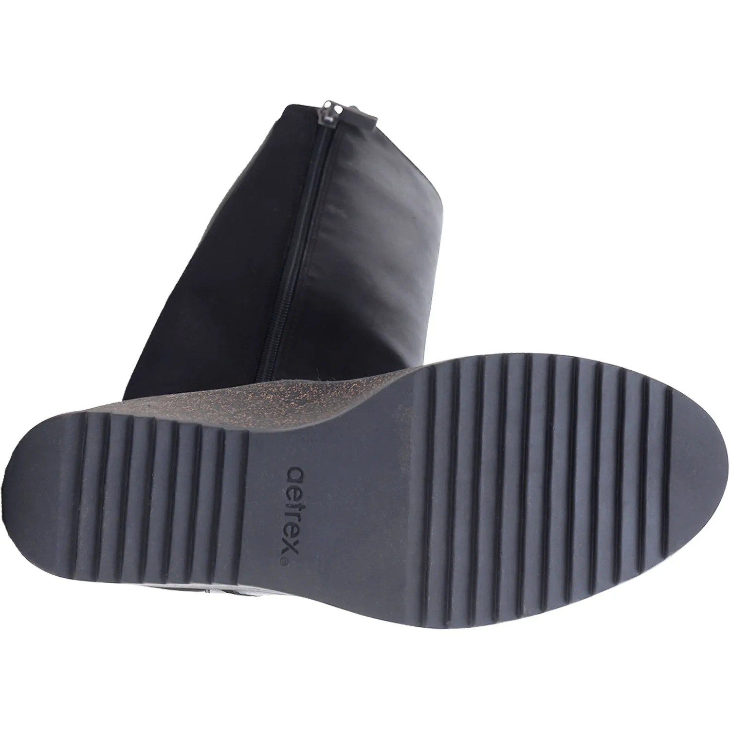 Women's Aetrex Rose Black Leather