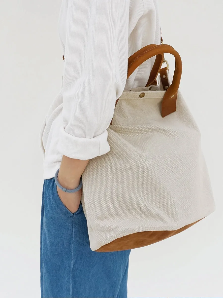 Women's Canvas Tote Bags White Canvas Tote Bag Two Tone Canvas Tote Mens Tote Bag On Shoulder Mens